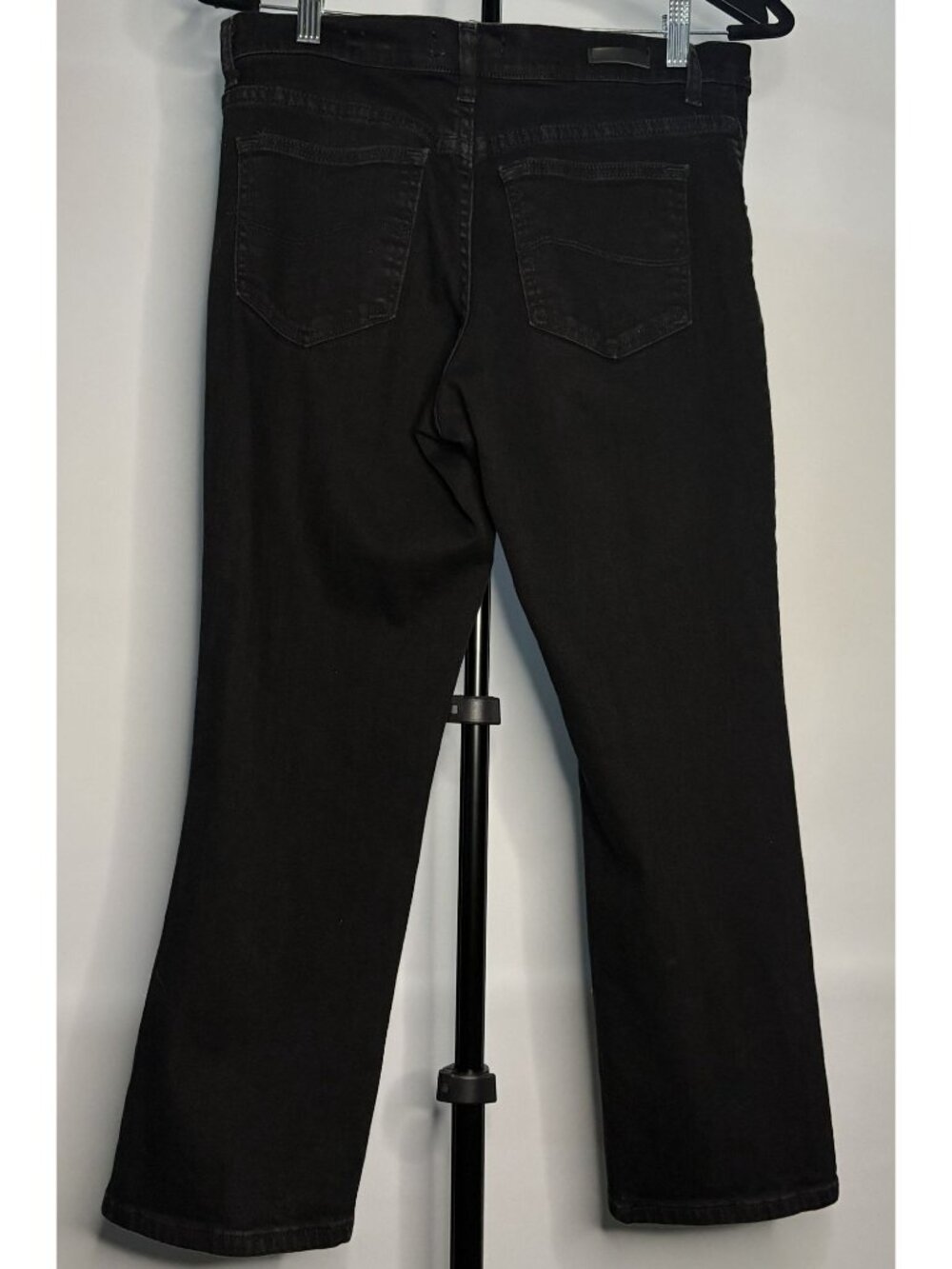 Lee Rider Jeans Womens Size 10 Petite Black Straight Relaxed Fit 5 Pocket Denim - Picture 7 of 16